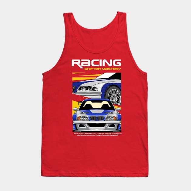 GTR E46 Racing Tank Top by Harrisaputra